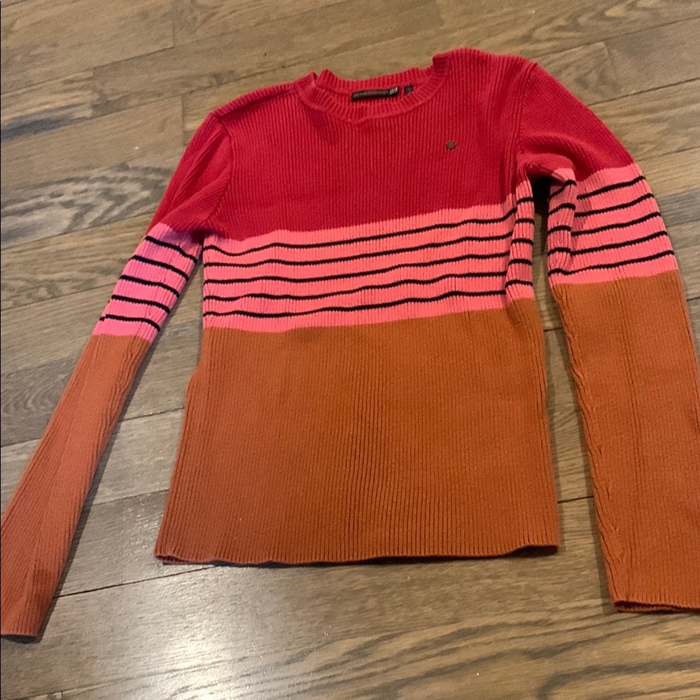 Striped Red and Orange Sweater